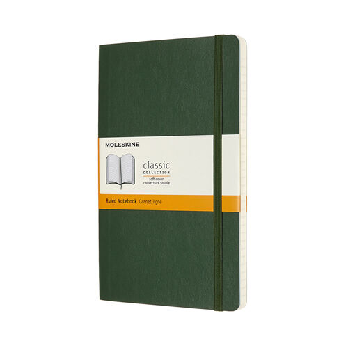 Moleskine Notebook Large Ruled Myrtle Green Soft
